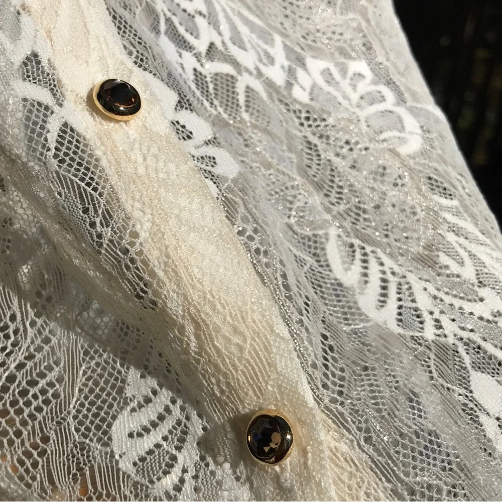 St. John Evening Lace Blouse - Picture 4 of 10